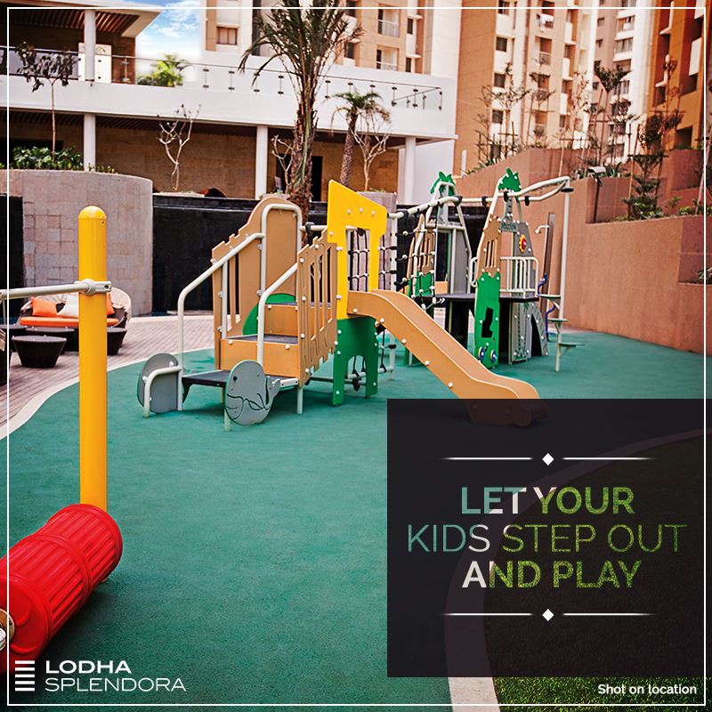 An outdoor play area for your kids at Lodha Splendora