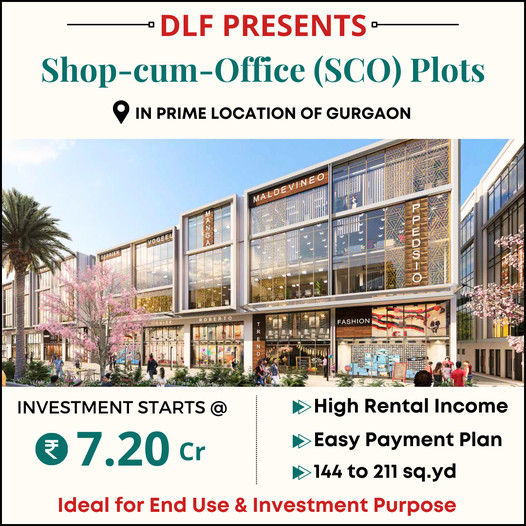 DLF Presents Shop-cum-Office (SCO) Plots in prime location of Gurgaon Update