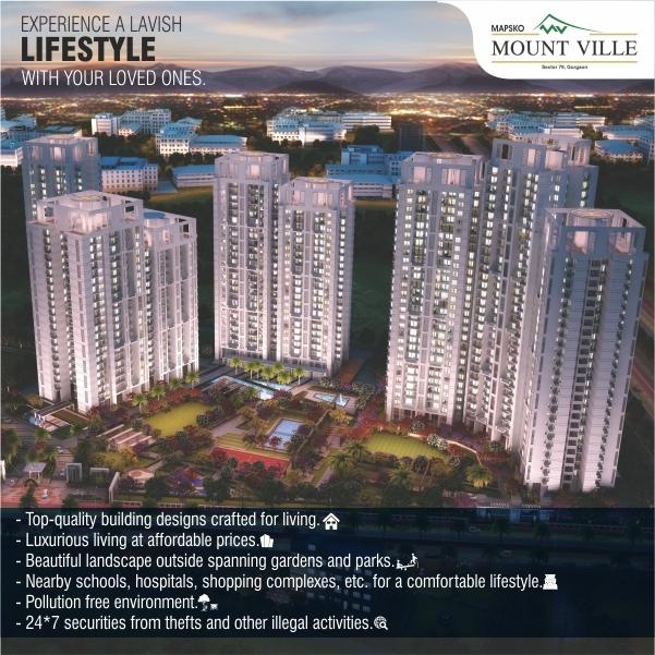 Experience a lavish lifestyle with your loved ones at Mapsko Mount Ville in Gurgaon