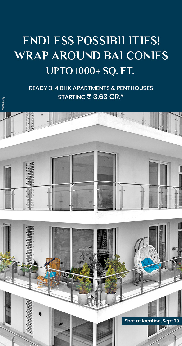 Ready 3, 4 BHK apartments and penthouses Rs 3.63 Cr at Mahindra Luminare, Gurgaon