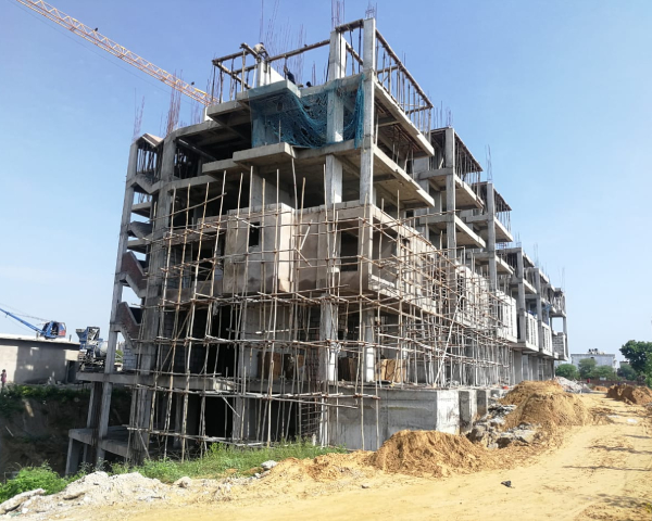 Construction update at Vardhman Kings Court in Jaipur