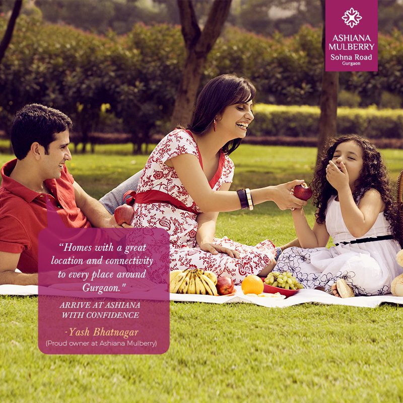 Reside at Ashiana Mulberry Homes with a great location and connectivity to every place around Gurgaon