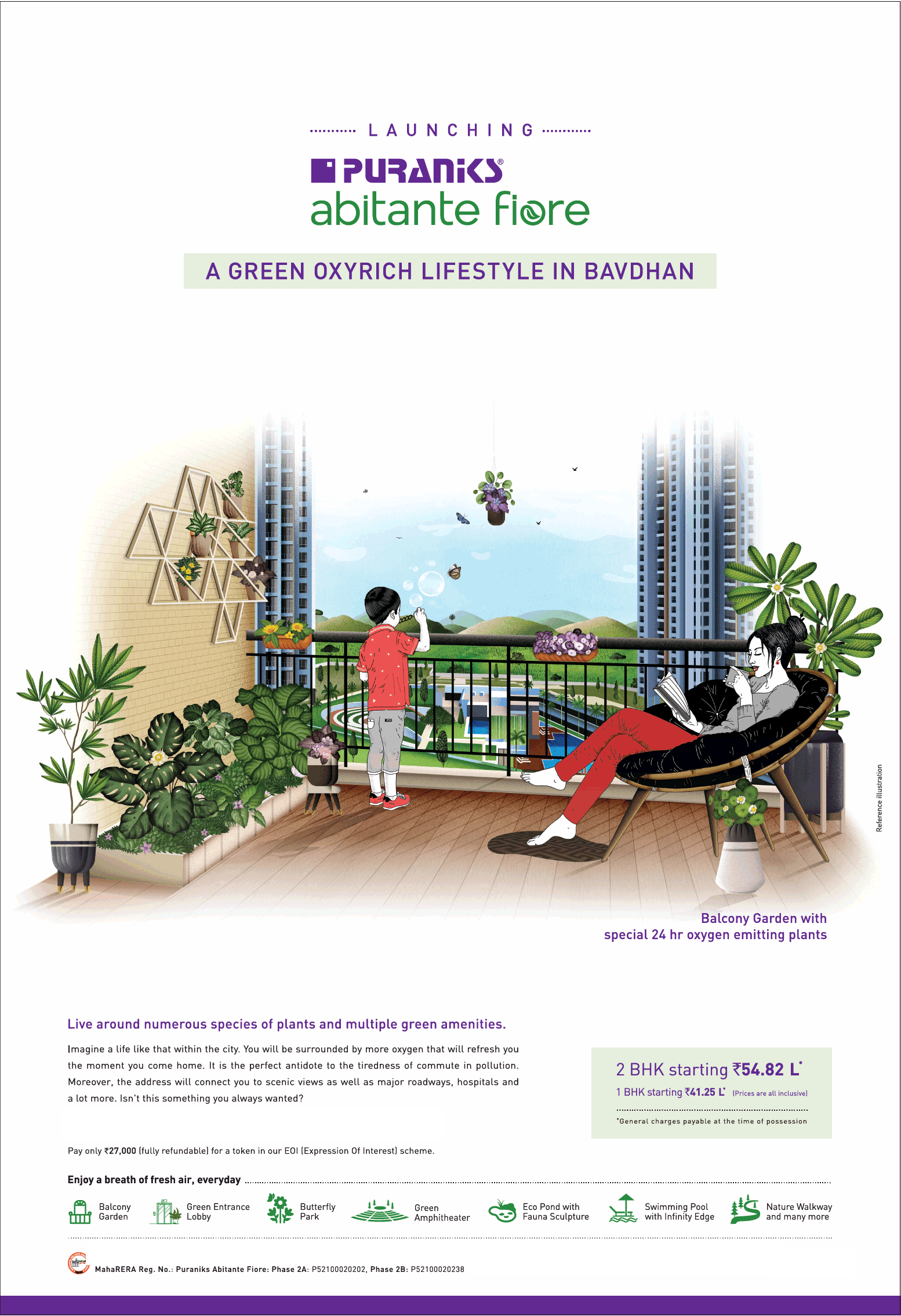 2 BHK starting Rs 54.82 lakh at Puraniks Abitante in Pune