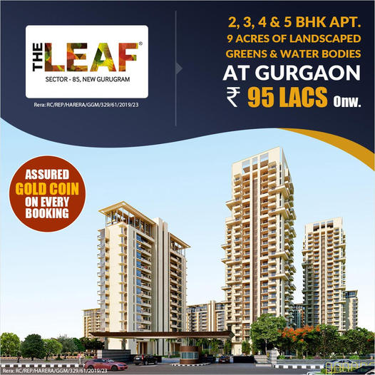 Assured gold coin on every booking at SS The Leaf, Gurgaon