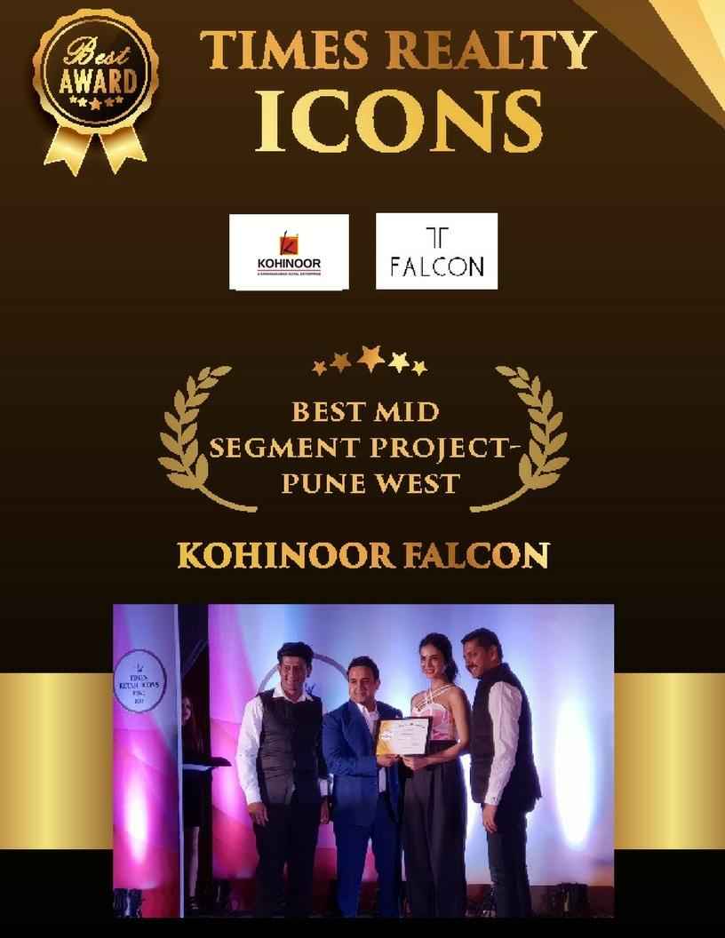 Kohinoor Falcon awarded Best Mid Segment Project Pune West by Times Realty Icons 2018