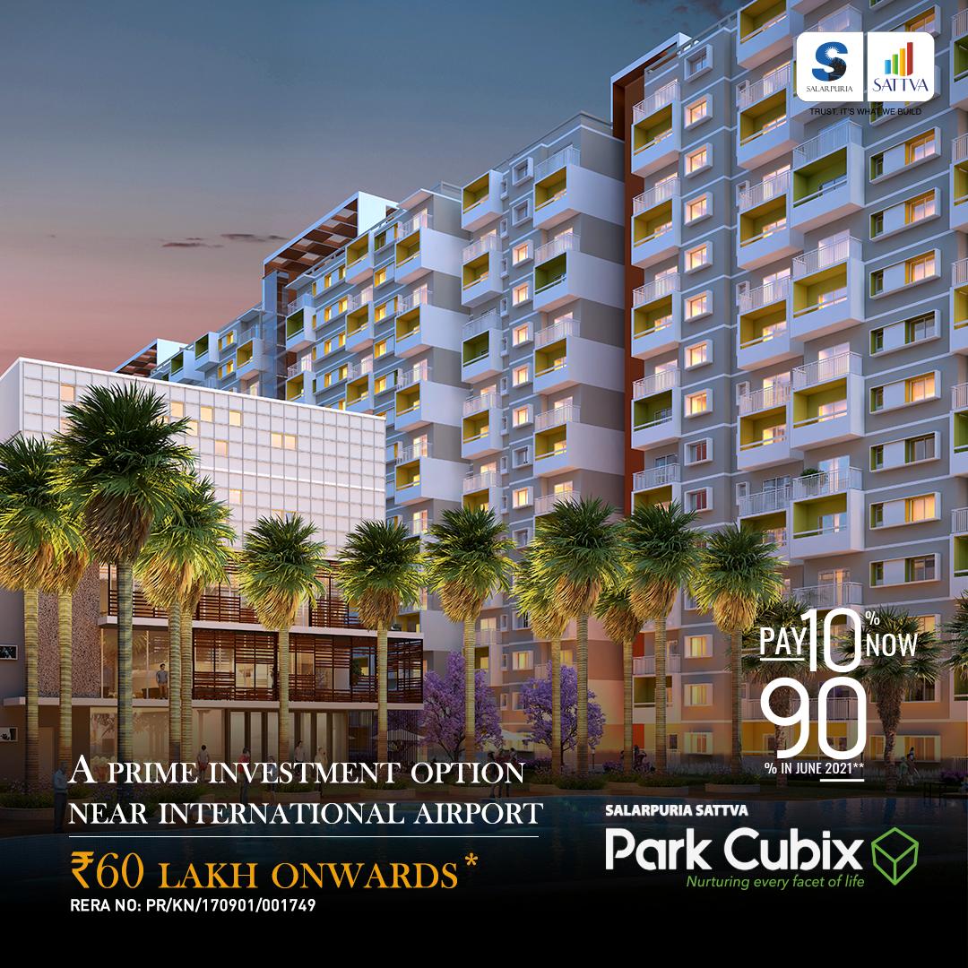 Pay 10% now and 90% in June 2021 at Salarpuria Sattva Park Cubix, Bangalore Update