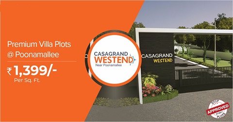 Casagrand launching Westend Premium Villa Plots in Chennai
