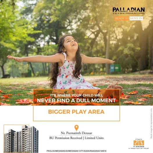 Ready possession 3 & 4 BHK premium luxury apartments at R Sheladia Palladian, Ahmedabad