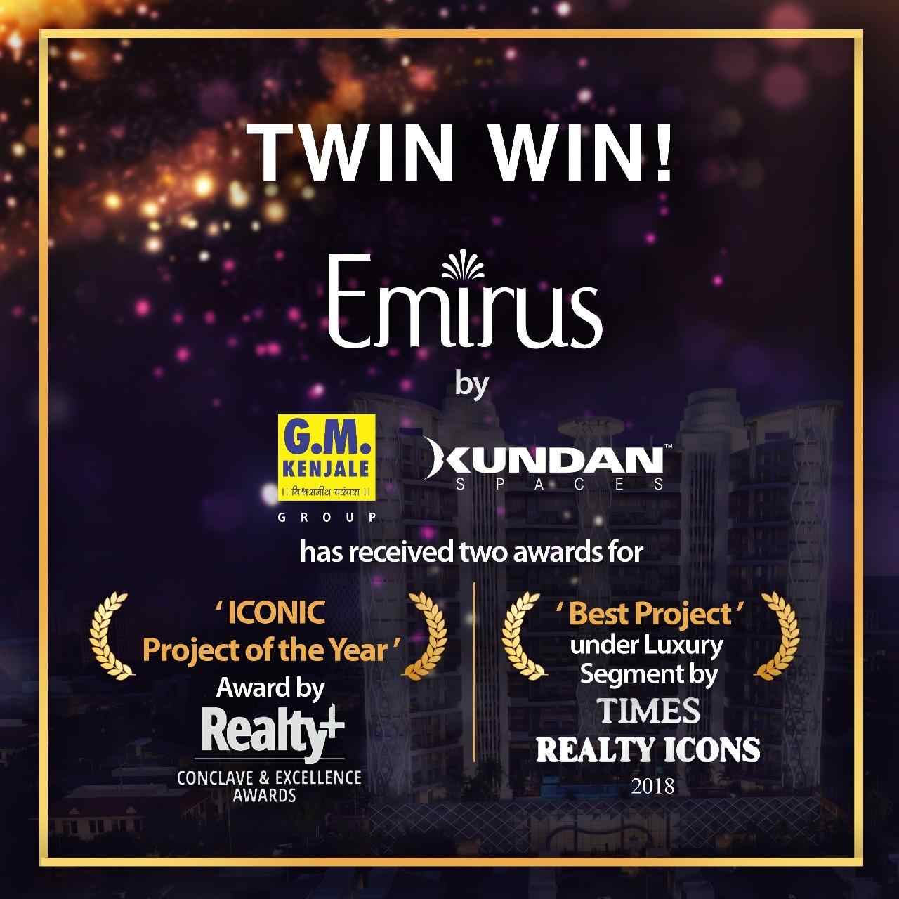 Emirus by Kundan Spaces awarded Iconic Project of the Year & Best Project under luxury segment 2018