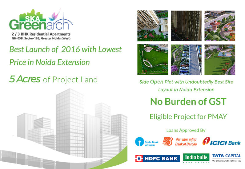 Book 2 and 3 bhk residential apartments at SKA Greenarch, Greater Noida