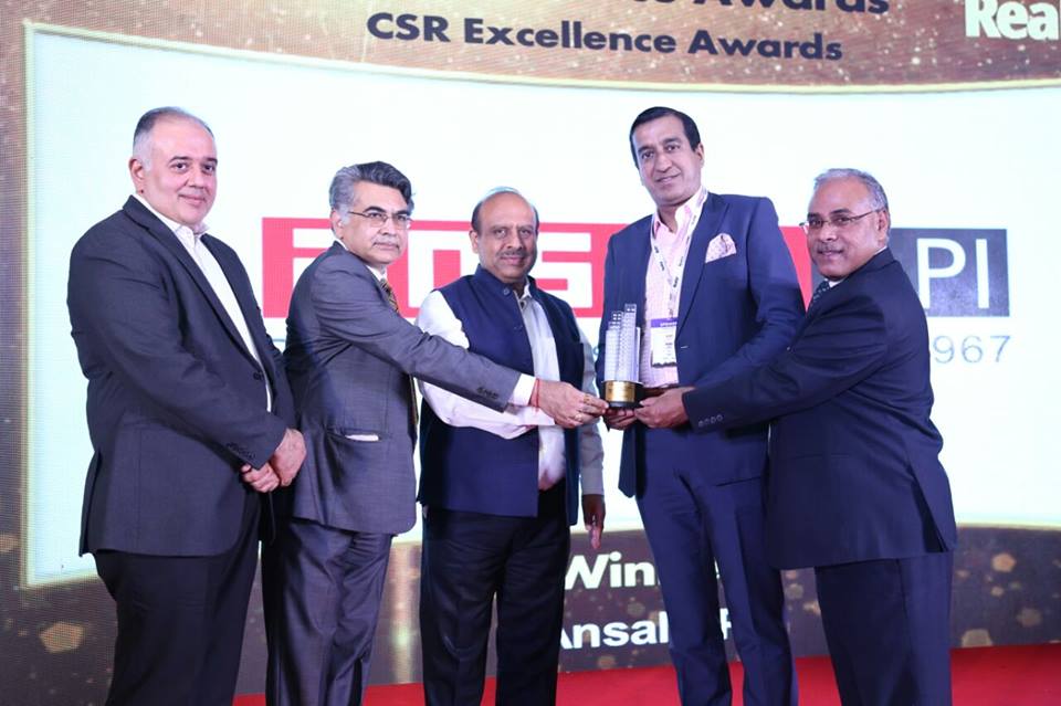 Pranav Ansal (Ansal API) awarded "CSR Excellence Award" at the 9th Realty Plus Excellence Awards