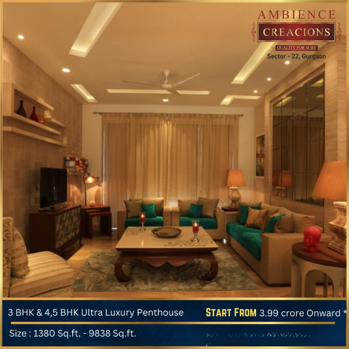 Book 3, 4 and 5 BHK ultra luxury penthouse Rs 3.99 Cr at Ambience Creacions, Gurgaon Update
