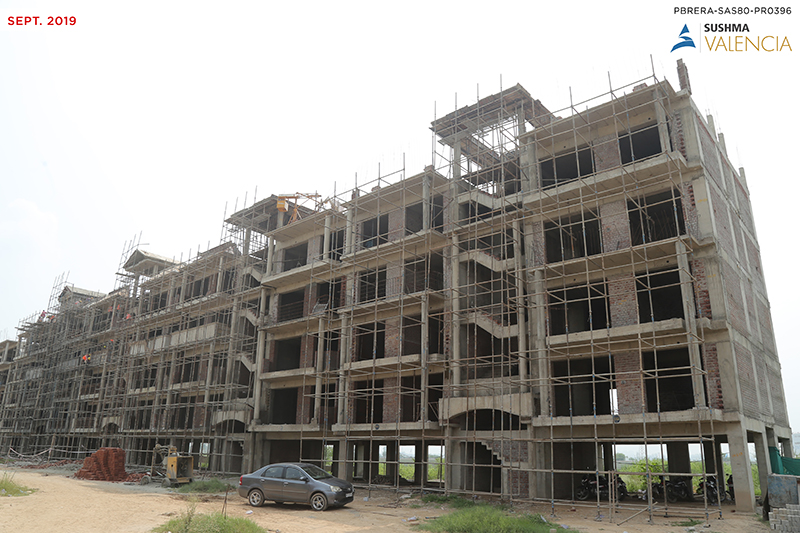 Construction  update at Sushma Valencia in Zirakpur, Chandigarh