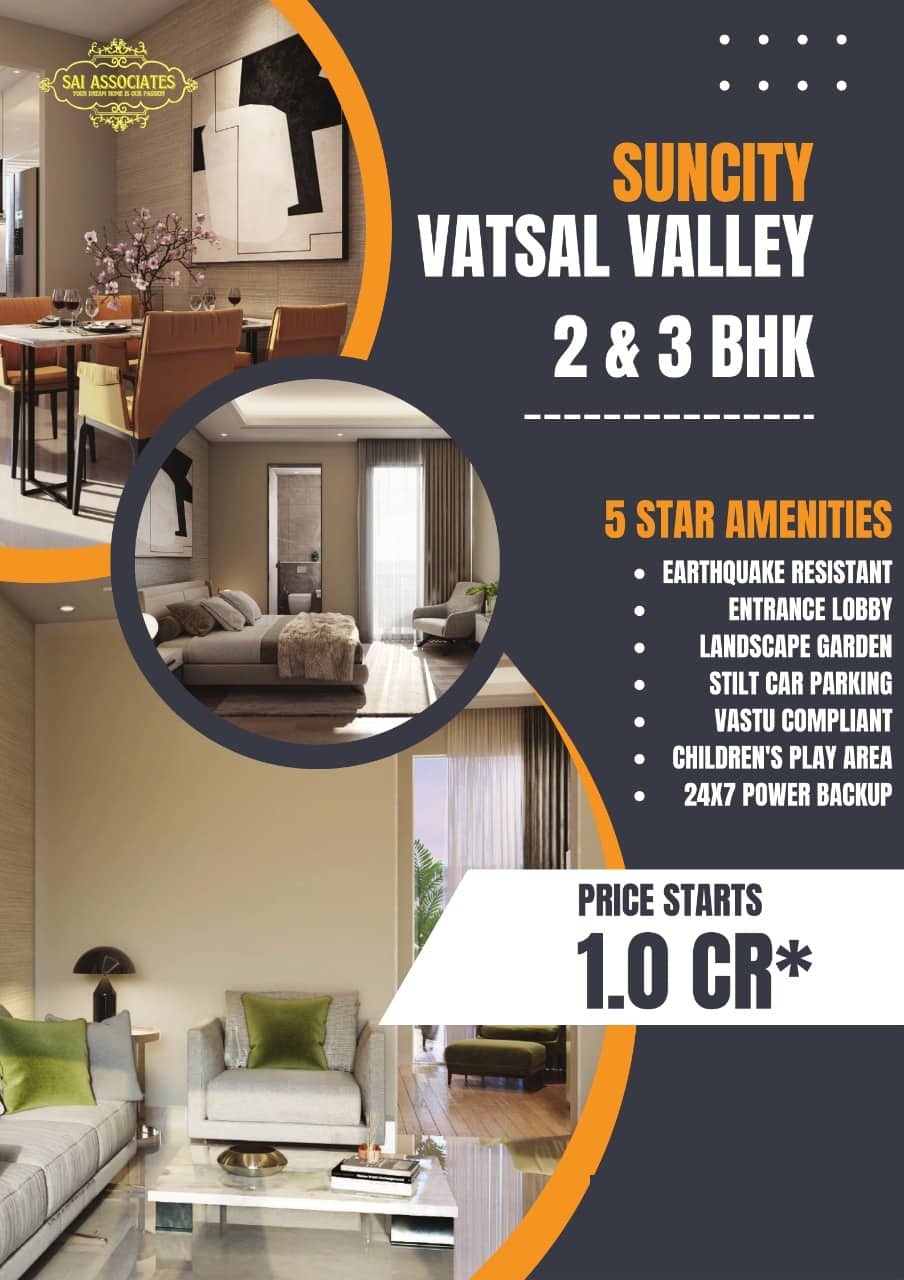 Book 2 and 3 BHK price starts Rs 1 Cr at Suncity Vatsal Valley in Sector 2, Gurgaon