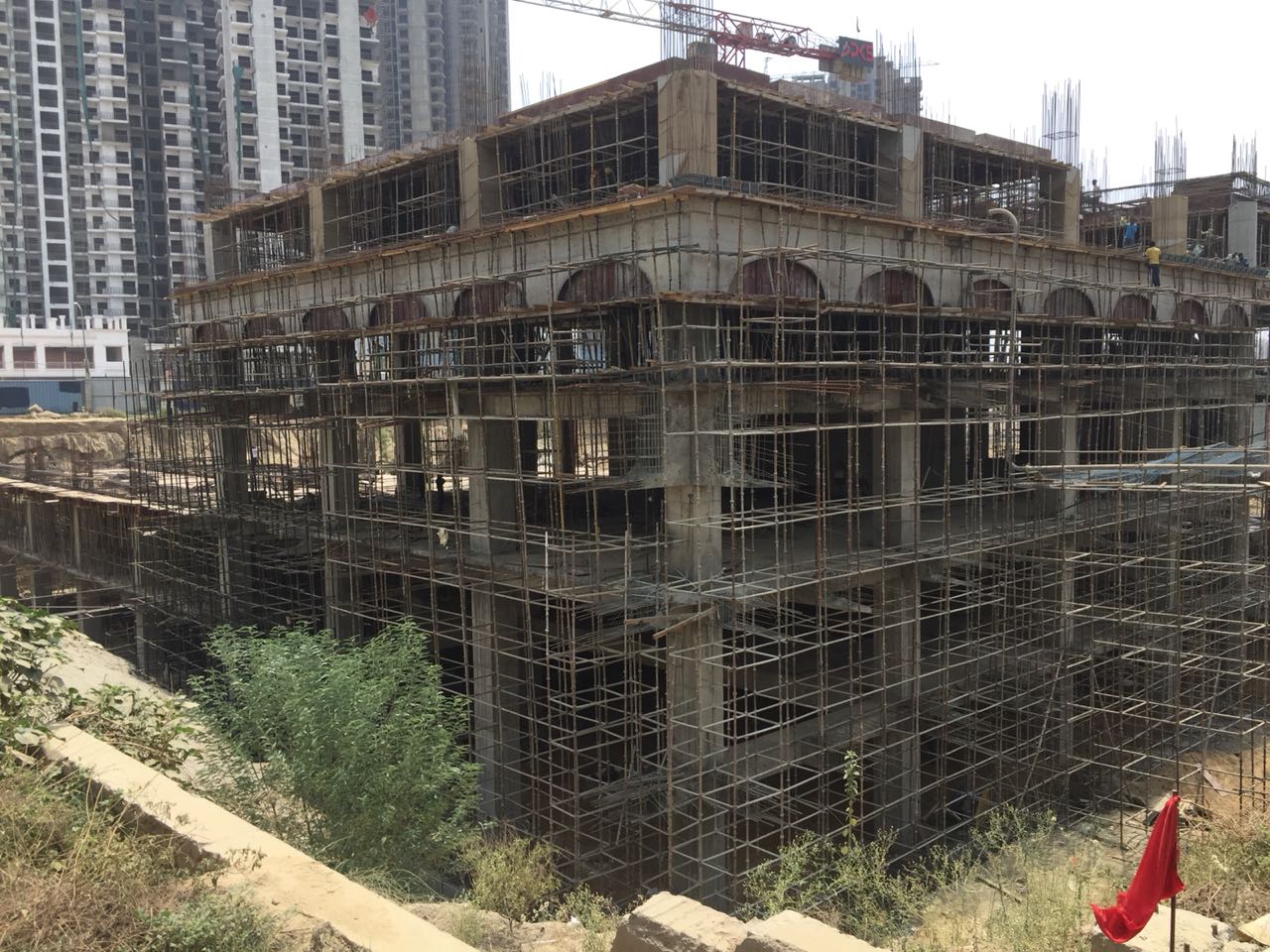 Construction Updates as on August 2018 at PKS Town Central, Noida Extension