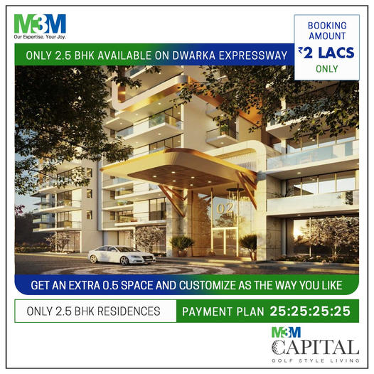 Book now by just paying Rs 2 Lac at M3M Capital in Sector 113, Gurgaon