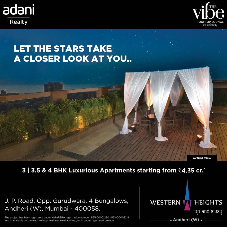 Book 3, 3.5 & 4 BHK luxurious apartments starting from Rs 4.35 Cr at Adani Western Heights, Mumbai Update