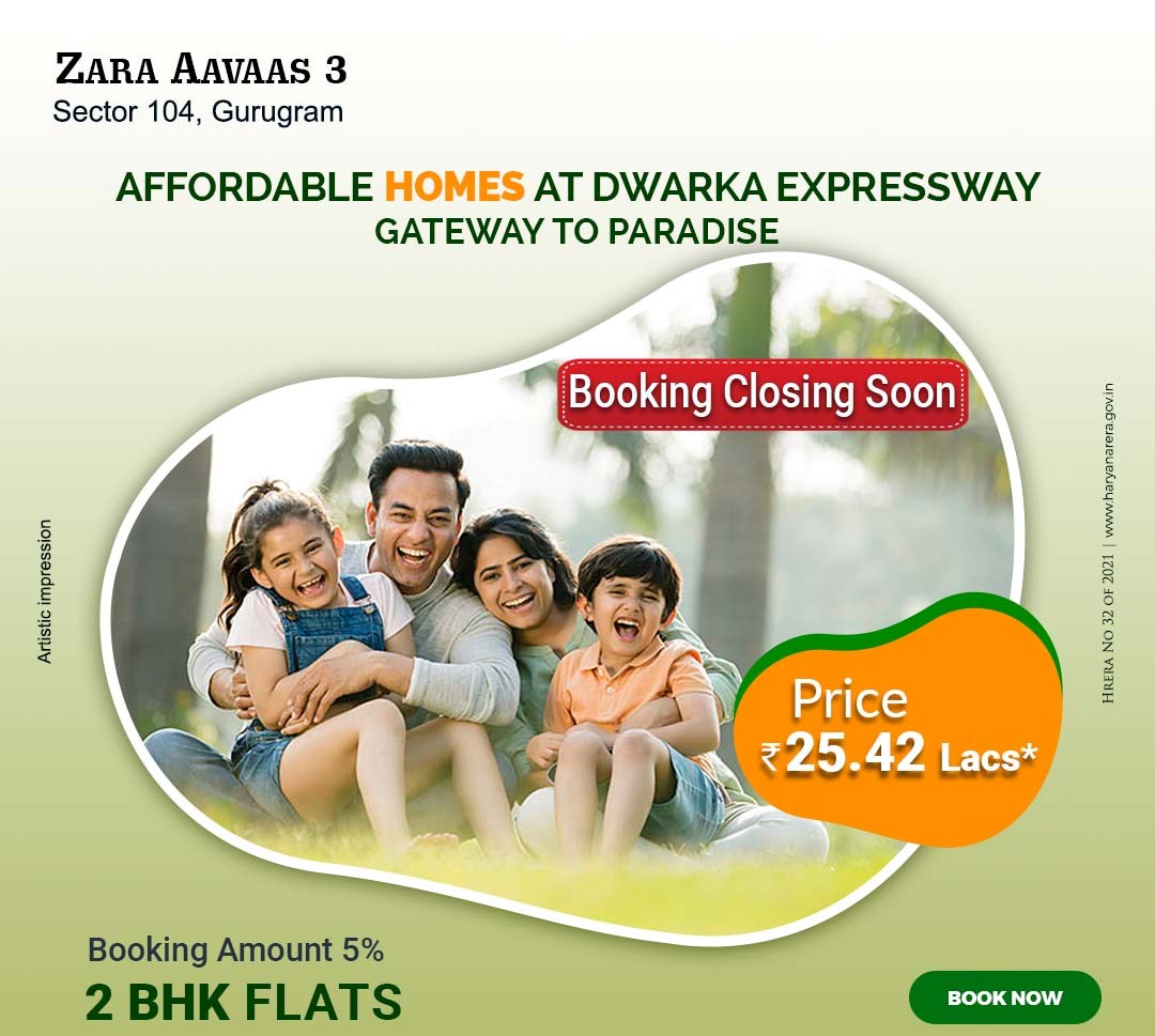 Booking closing soon at Zara Aavaas 3 in Sector 104, Gurgaon