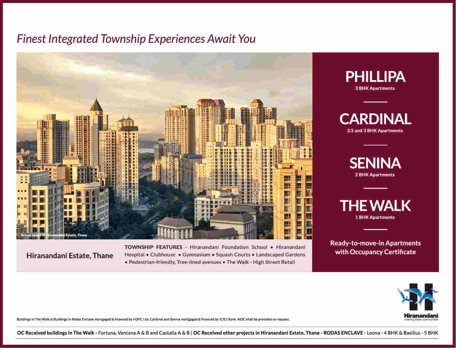 Finest integrated township experiences await you at Hiranandani in Mumbai