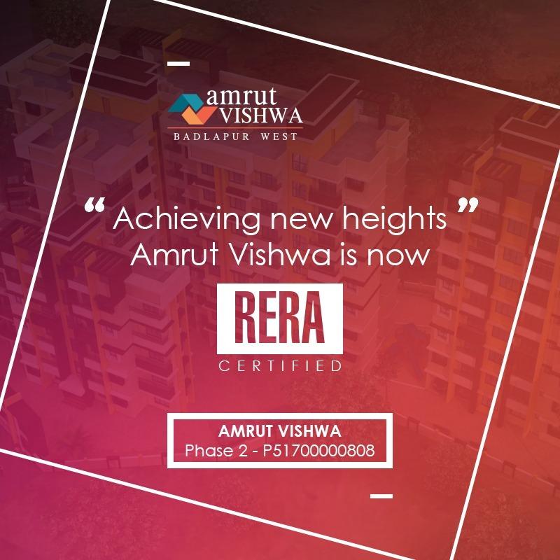 Amrut Vishwas by Panvelkar Group is now RERA Certified