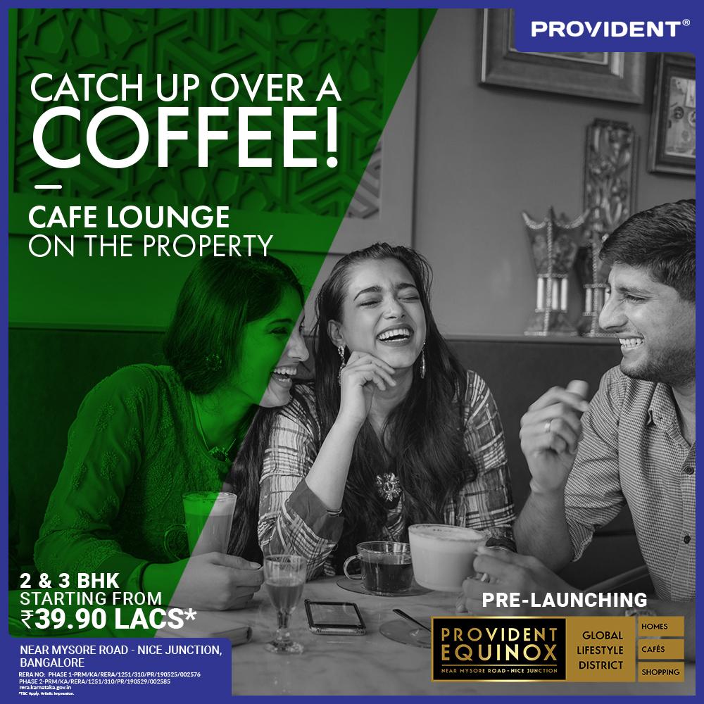 Provident Equinox has a cafe lounge on the property in Bangalore