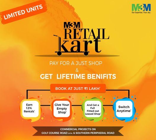 Get lifetime benefit and book just Rs 1 Lac at M3M Projects