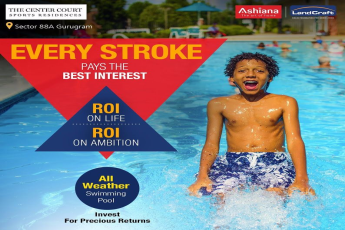 Enjoy all weather swimming pool by residing at Ashiana Landcraft The Center Court in Gurgaon
