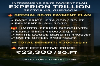 Unbeatable Offer at Experion Trillion, Sector 48, Gurgaon - 30:70 Payment Plan