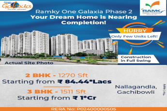 Hurry only few units left at Ramky One Galaxia in Hyderabad
