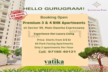 Vatika Sovereign Park Unveils: A Sanctuary of 3 & 4 BHK Apartments in Sector 99, Gurugram