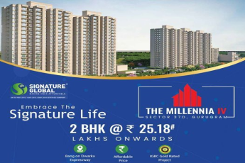 Book 2 BHK Rs 25.18 Lac onwards at Signature Global Millennia 4, Gurgaon