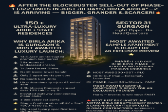 Birla Arika Phase-2: Ultra-Luxury 4BHK Launch in Gurgaon - Limited Units Available