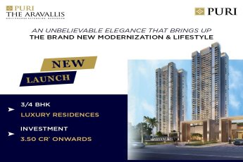 An unbelievable elegance that brings up the brand new modernization & lifestyle at Puri The Aravallis, Gurgaon