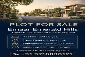 Explore Emaar Emerald Hills Plots in Gurugram || Own Your Plot at Topaz Block, Gurugram || Invest in Emaar Plots - Sector 65