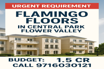 Urgent Requirement: Flamingo Floors in Central Park Flower Valley - Budget 1.5 Cr