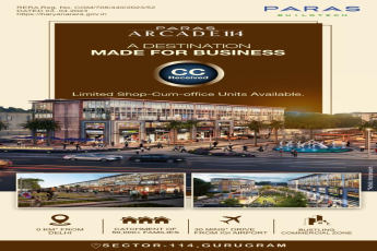 Explore Paras Arcade 114, Shop-Cum-Office Units Available, Sector 114, Gurugram