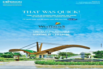 Experion The Westerlies offering Plots Starting at 3.2 cr.* in Sector 108 Gurgaon