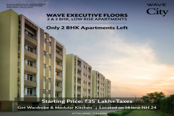 Wave executive floors 2 and 3 BHK low rise apartments Rs 35 Lac. in NH 24, Ghaziabad