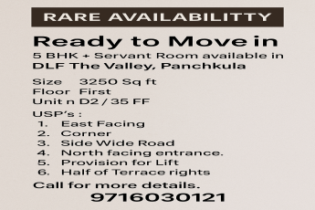 Move-In Ready 5 BHK at DLF The Valley, Panchkula || Secure Your 5 BHK in Panchkula Today || Exclusive 5 BHK in DLF The Valley