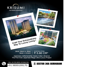 Krisumi WaterSide Residences: Indo-Japanese Living Redefined in Sector 36A Gurugram