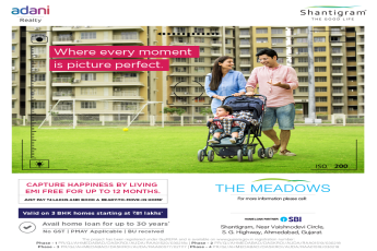 Book just pay Rs 4 lakhs ready to move in home at Adani Shantigram Meadows, Ahmedabad