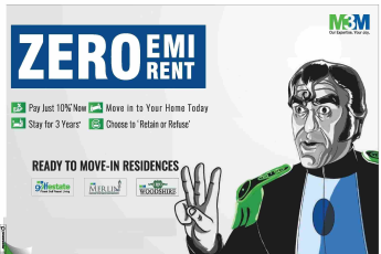 Invest in Zero EMI Rent Offer at M3M ready to move homes in Gurgaon