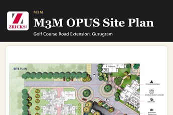 M3M OPUS Site Plan: Arrival, Pool and Private Landscapes