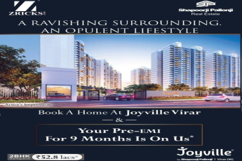 Hurry up! Book a Home at Shapoorji Pallonji Joyville, Virar only at 52.8 lakhs