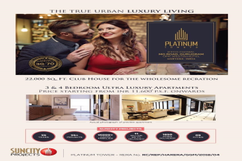 Offering Limited 30:70 Possession Payment Plan in Suncity Platinum Towers, Gurgaon