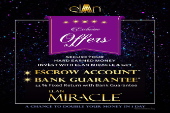 11% Fixed Return with Bank Guarantee in Elan Miracle