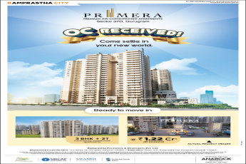 Ready to move in 3 BHK Rs 1.22 Cr at Ramprastha Primera, in Sector 37D, Gurgaon