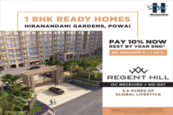 Book 1 BHK ready home at Hiranandani Regent Hill in Powai, JVLR, Mumbai
