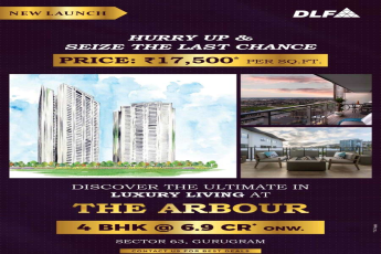 Hurry up & seize the last chance price Rs 17500 per sqft at DLF The Arbour, Gurgaon