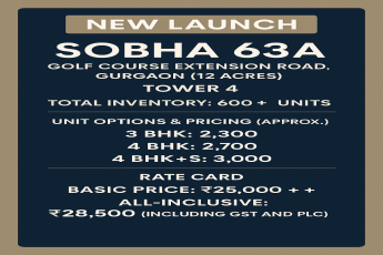 Discover Sobha 63A: Exclusive New Launch at Golf Course Extension Road, Gurgaon!